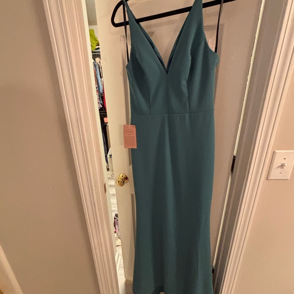BHLDN Teal Maxi Dress